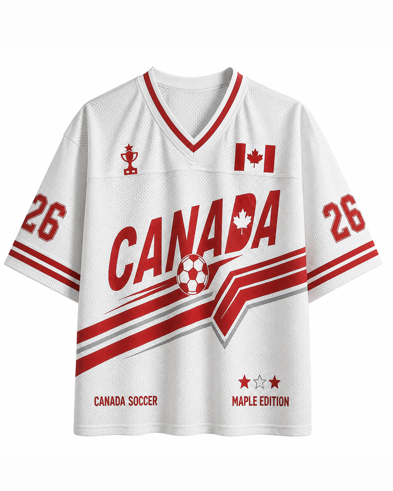 TheRetroTee Custom Canada Soccer Mesh Jersey