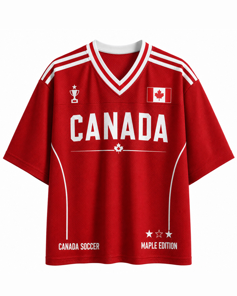 TheRetroTee Custom Canada Soccer Mesh Jersey