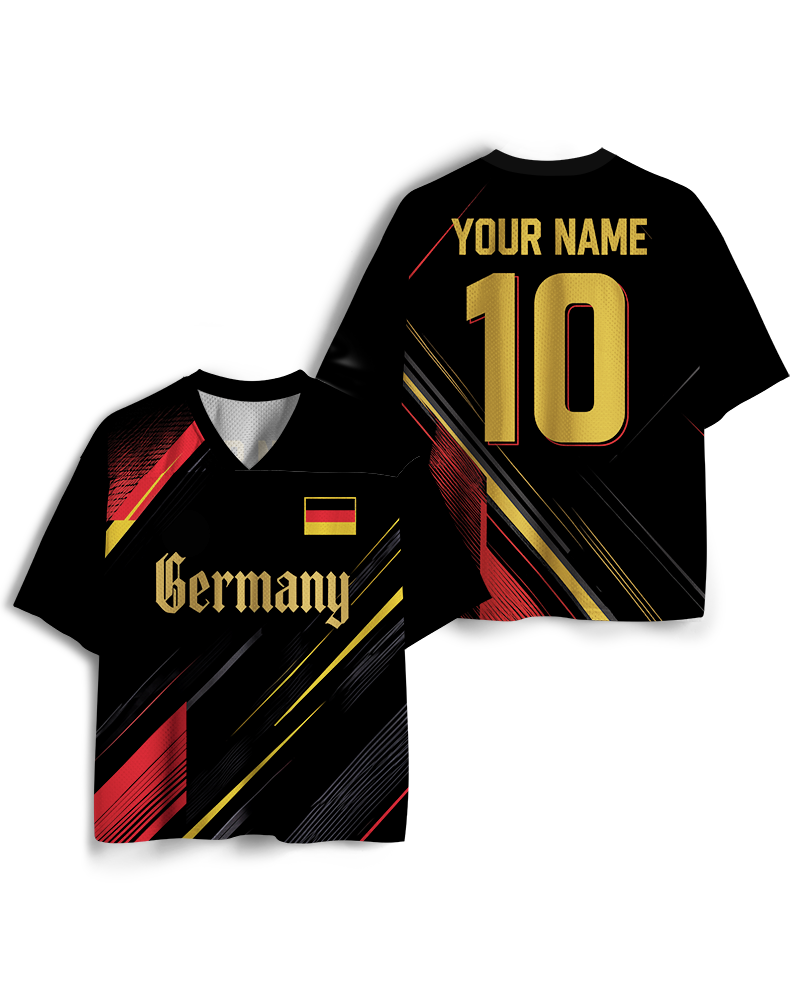 TheRetroTee Vintage Germany Football Heritage Mesh Jersey