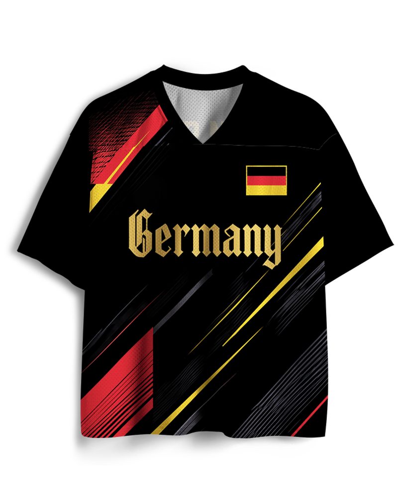 TheRetroTee Vintage Germany Football Heritage Mesh Jersey