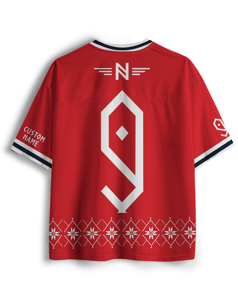 TheRetroTee Custom Name Norway Soccer Mesh Jersey