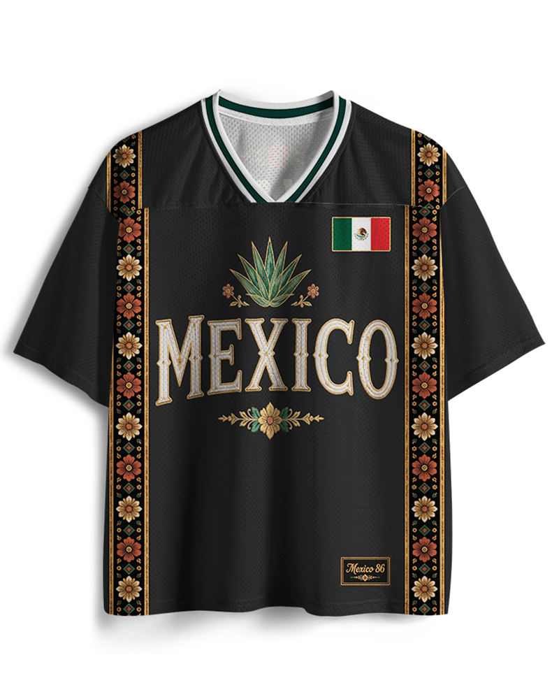 TheRetroTee Personalized Mexico Soccer Mesh Jersey