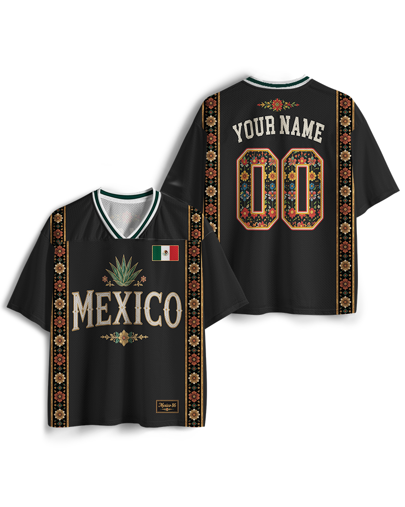 TheRetroTee Personalized Mexico Soccer Mesh Jersey