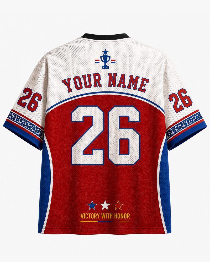 TheRetroTee Paraguay Champion Custom Name Mesh Jersey
