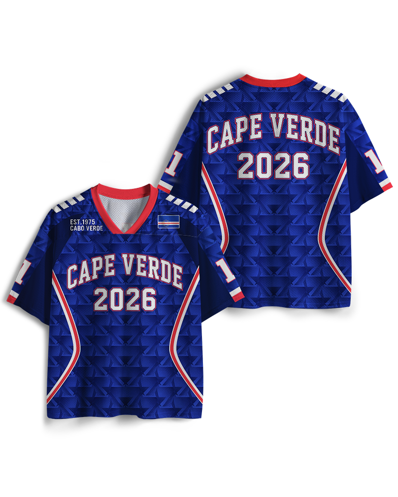 TheRetroTee Cape Verde 26 Breakout Football Mesh Jersey