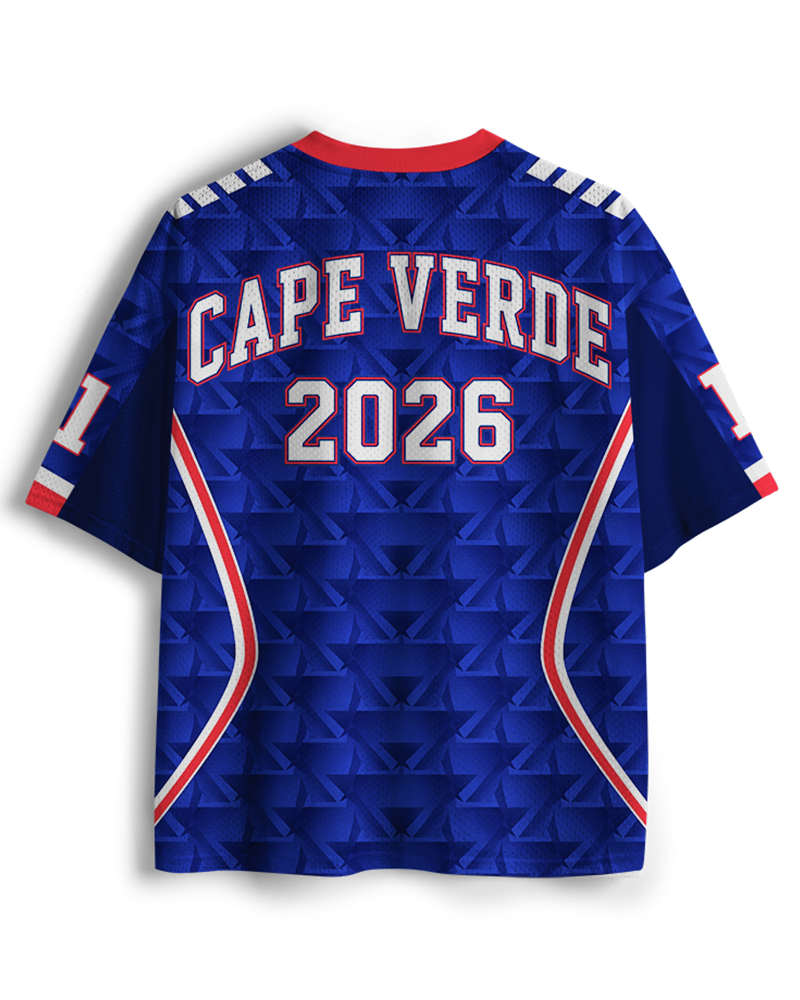TheRetroTee Cape Verde 26 Breakout Football Mesh Jersey