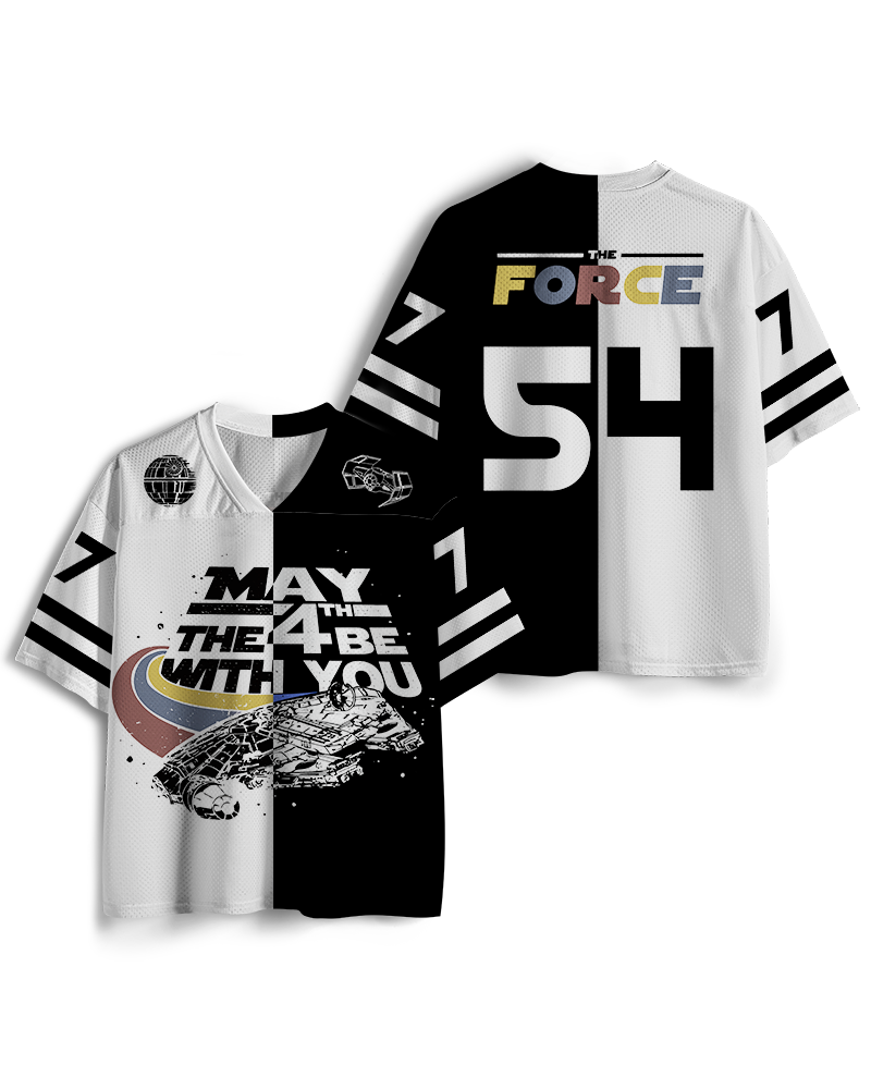 TheRetroTee Science Fiction Graphic 1980s Mesh Jersey