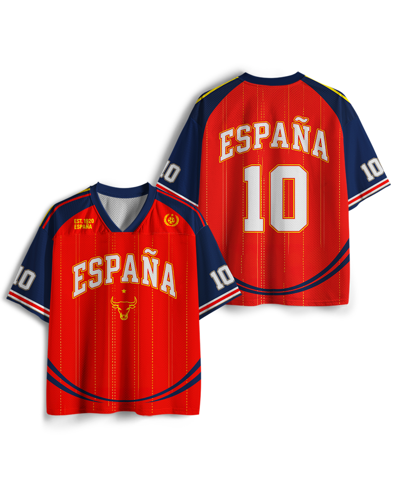 TheRetroTee Spain Soccer Heritage Mesh Jersey