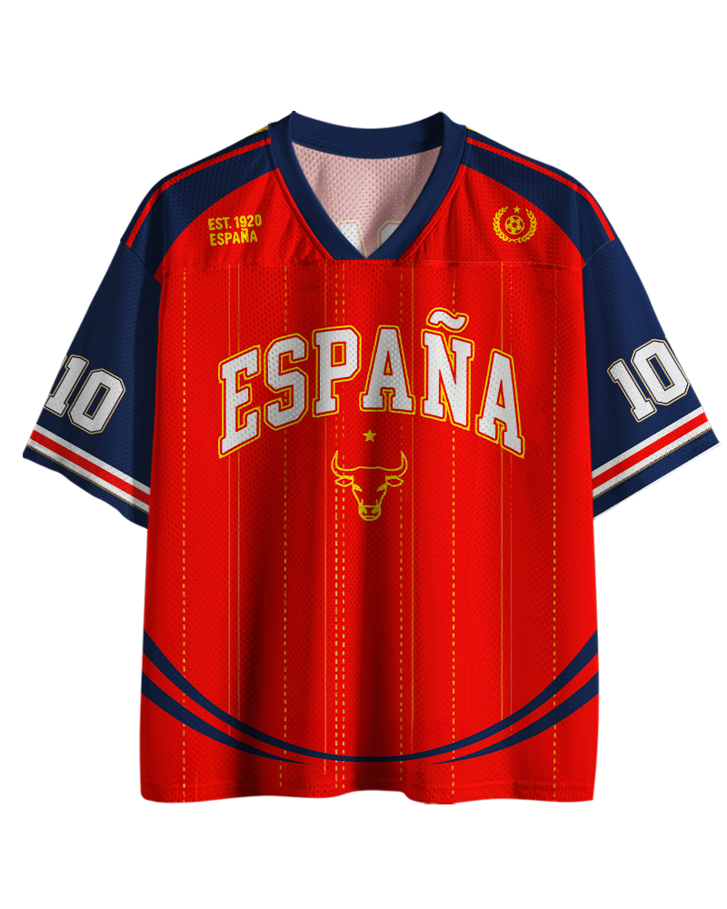 TheRetroTee Spain Soccer Heritage Mesh Jersey