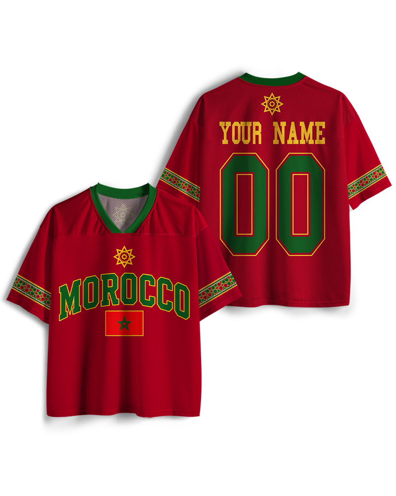 TheRetroTee Custom Morocco Soccer Mesh Jersey