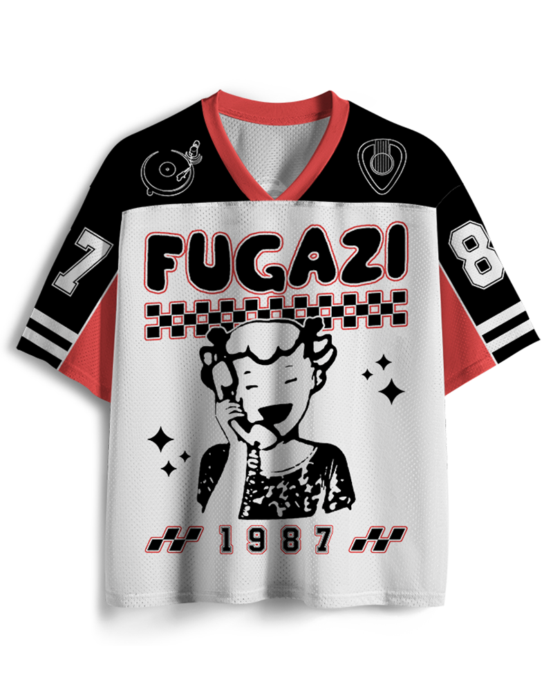 TheRetroTee 1980s DC Hardcore Phone Girl Mesh Jersey