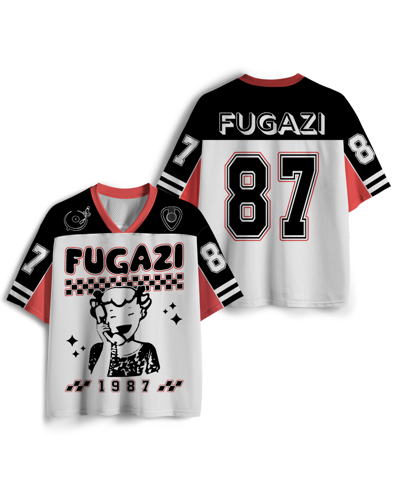 TheRetroTee 1980s DC Hardcore Phone Girl Mesh Jersey