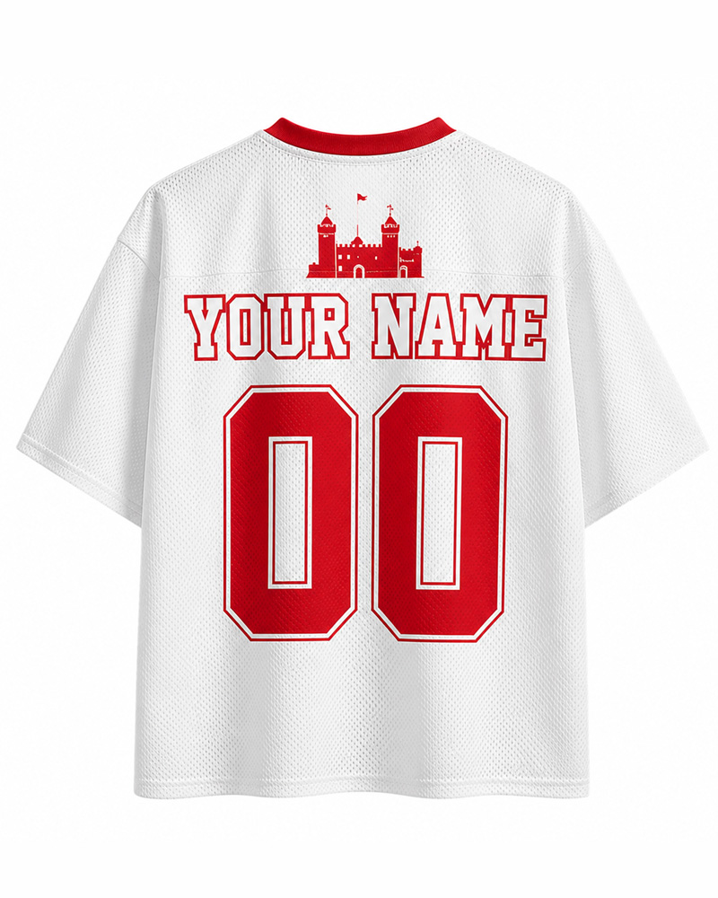 TheRetroTee England Custom Name Mesh Jersey