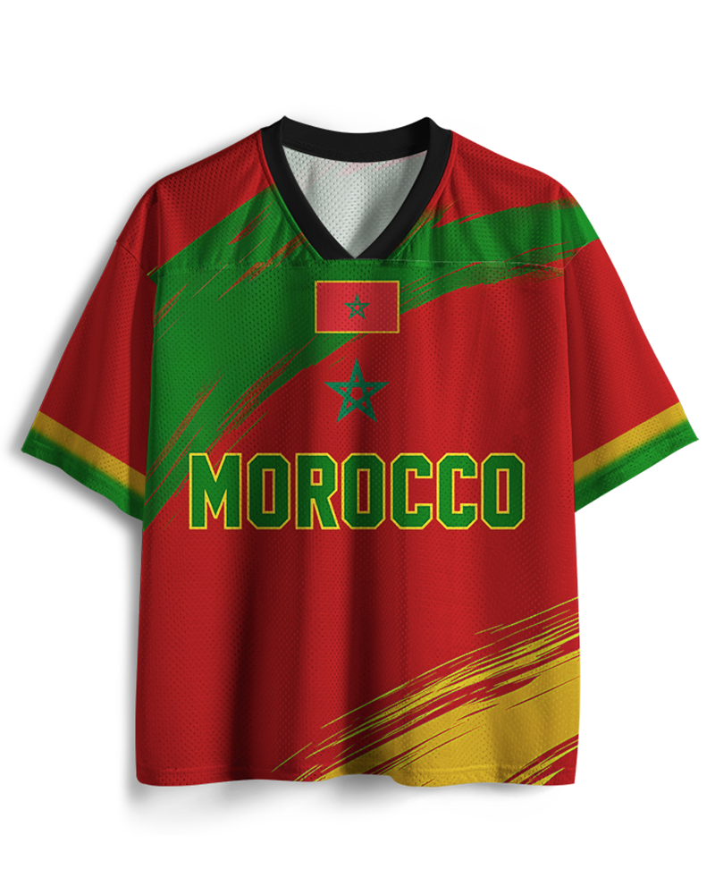 TheRetroTee Personalized Morocco Soccer Mesh Jersey
