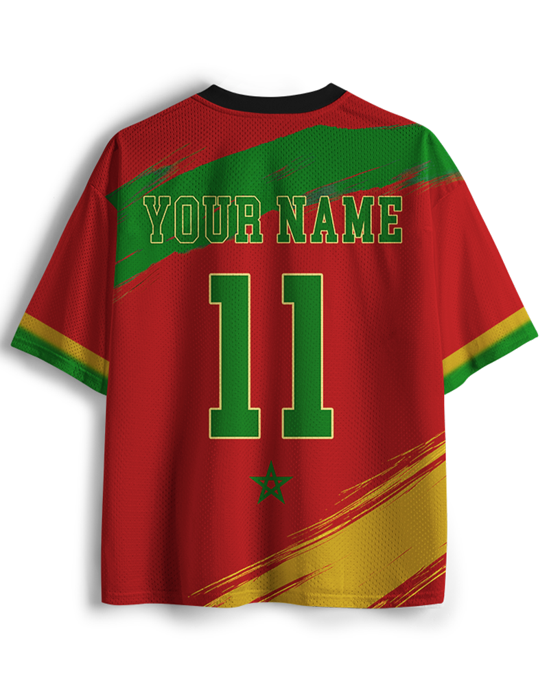 TheRetroTee Personalized Morocco Soccer Mesh Jersey