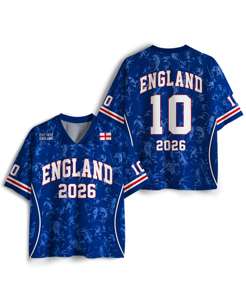 TheRetroTee England 26 Vintage Football Mesh Jersey