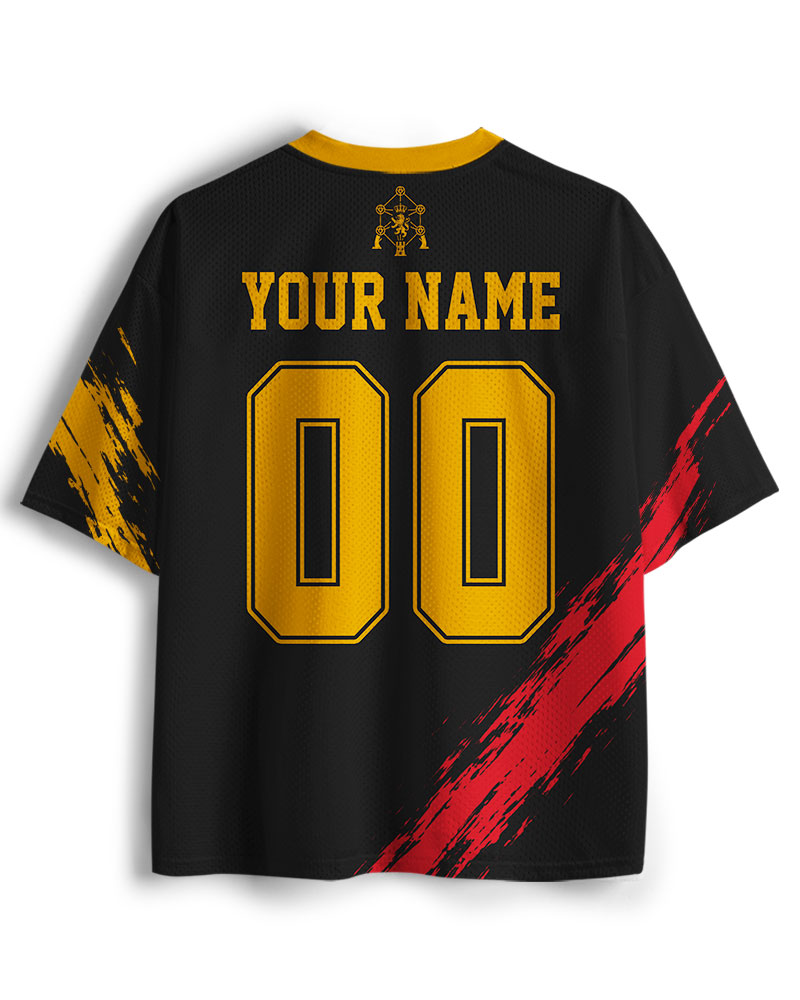 TheRetroTee Personalized Belgium Soccer  Mesh Jersey