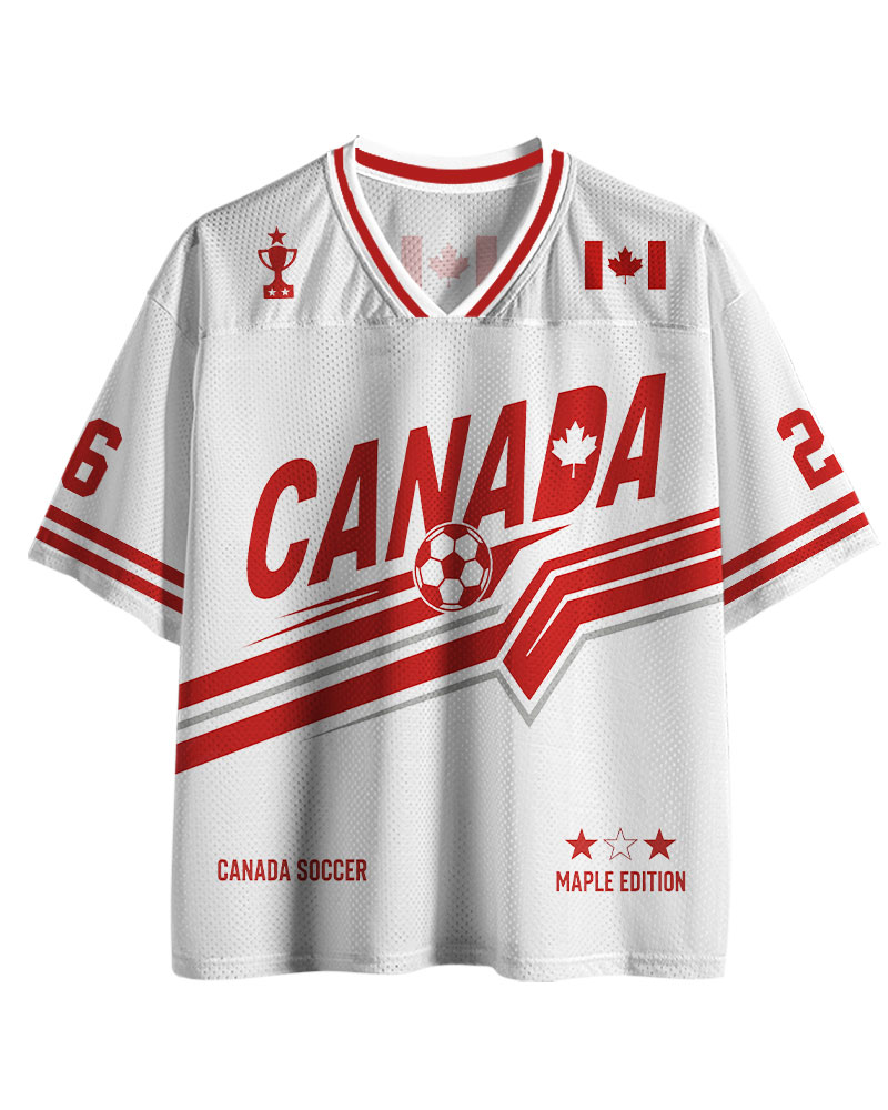 TheRetroTee Custom Canada Soccer Mesh Jersey