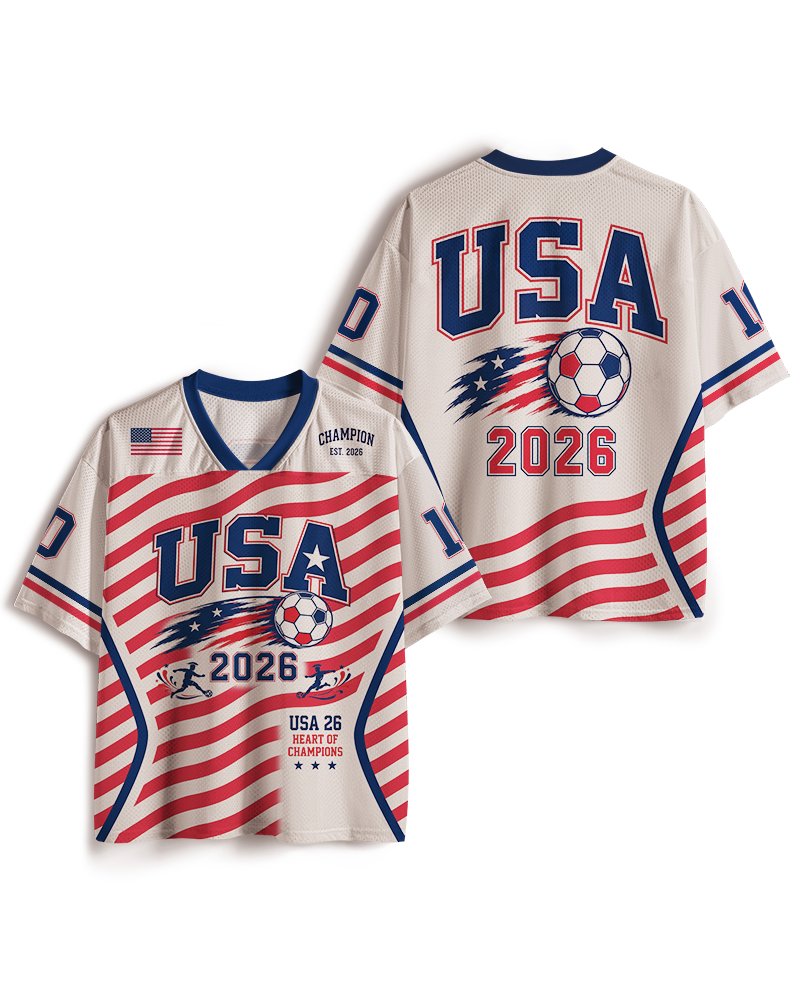 TheRetroTee USA Classic Soccer Mesh Jersey
