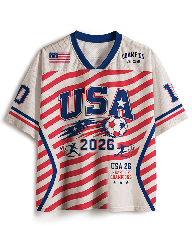 TheRetroTee USA Classic Soccer Mesh Jersey