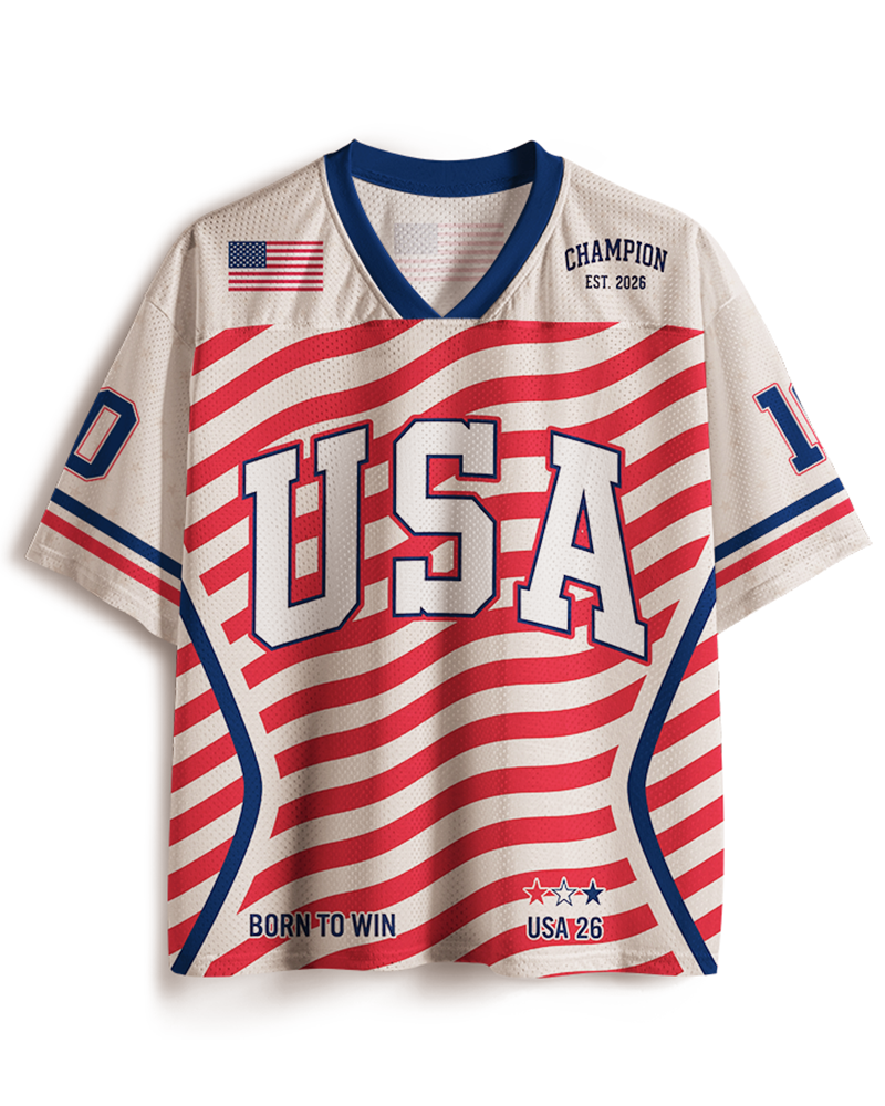 TheRetroTee USA 26 Soccer Heritage Mesh Jersey