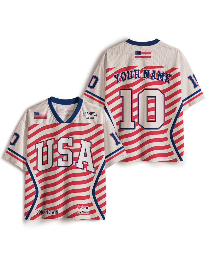 TheRetroTee USA 26 Soccer Heritage Mesh Jersey