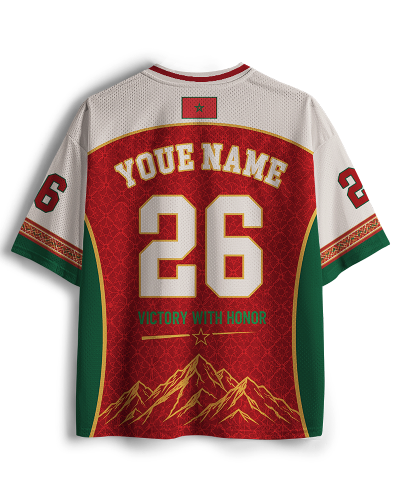 TheRetroTee Morocco Champion Custom Name Mesh Jersey