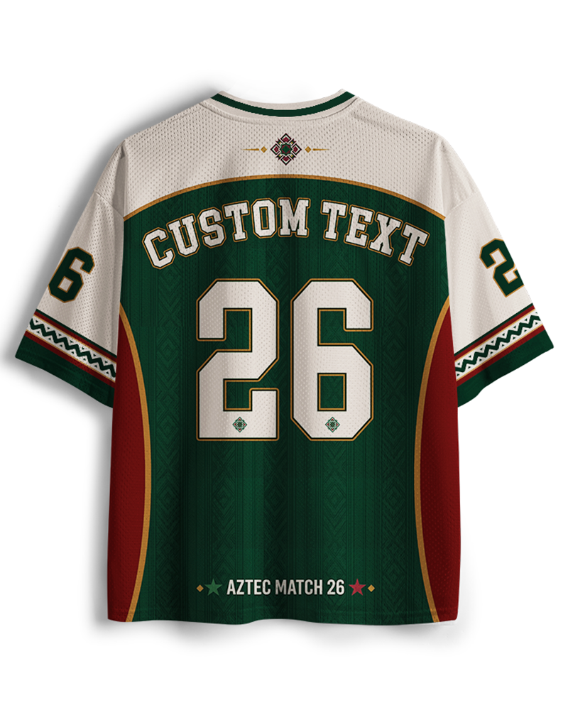 TheRetroTee Mexico Champion Custom Name Mesh Jersey