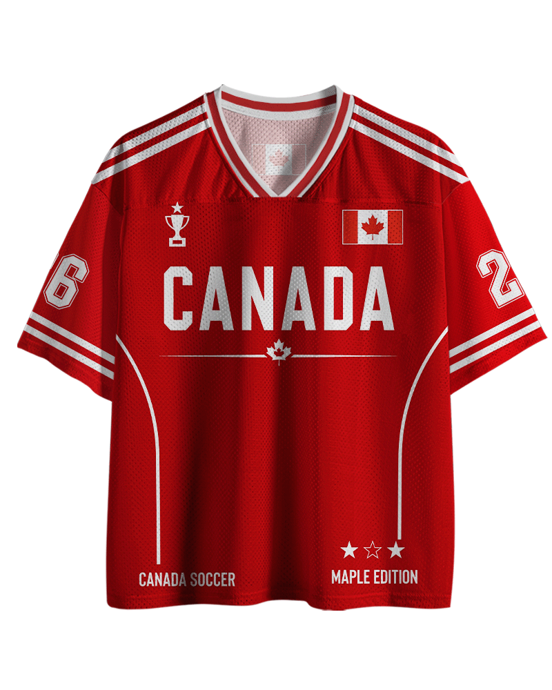 TheRetroTee Custom Canada Soccer Mesh Jersey
