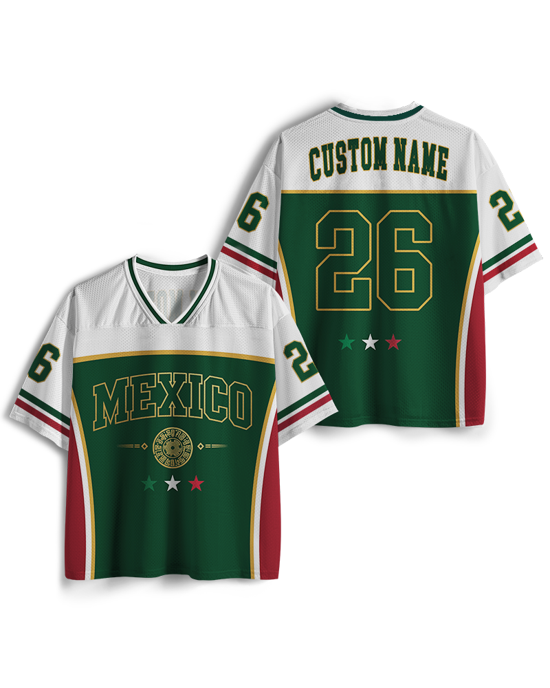 TheRetroTee Personalized Mexico Custom Name Number Mesh Jersey