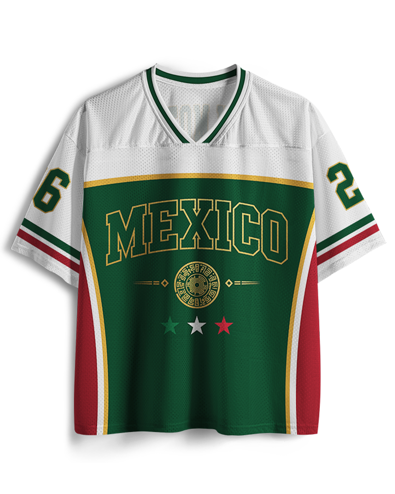 TheRetroTee Personalized Mexico Custom Name Number Mesh Jersey
