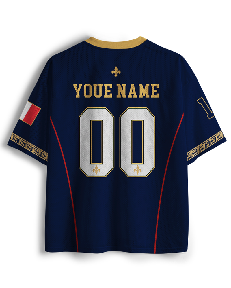 TheRetroTee Custom France Soccer Mesh Jersey