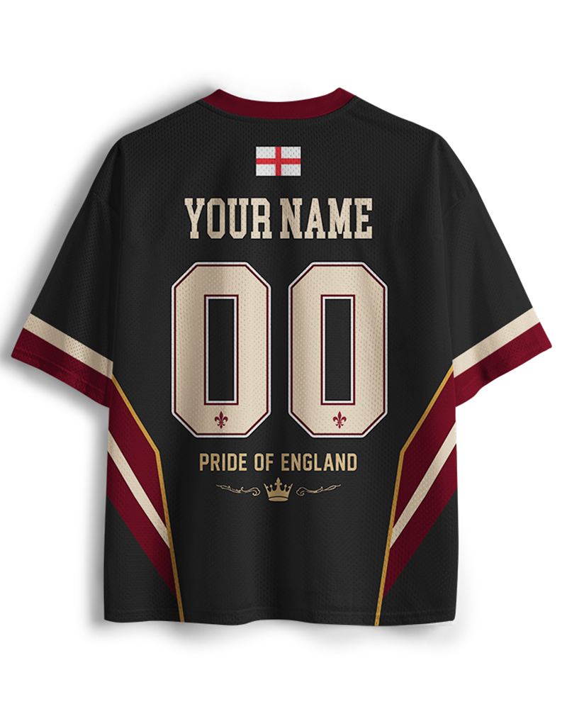 TheRetroTee England Custom Name Mesh Jersey