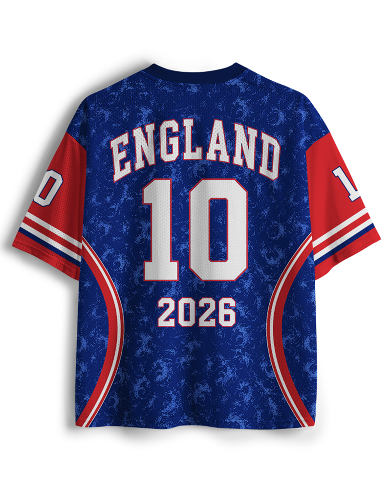 TheRetroTee England Football Heritage Mesh Jersey