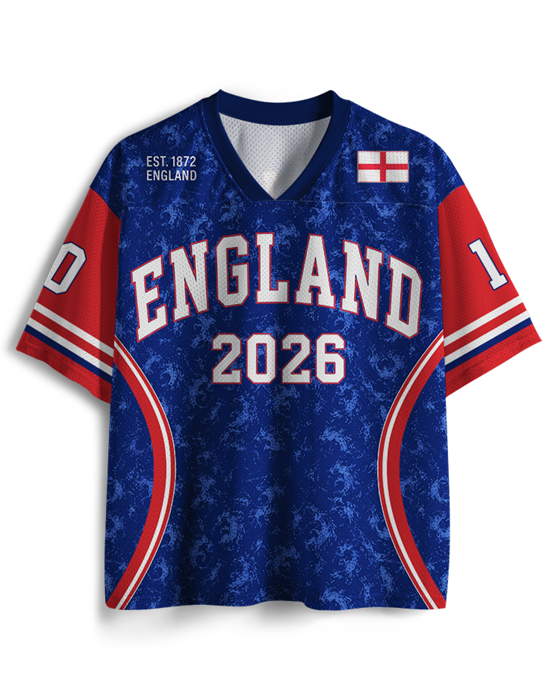 TheRetroTee England Football Heritage Mesh Jersey