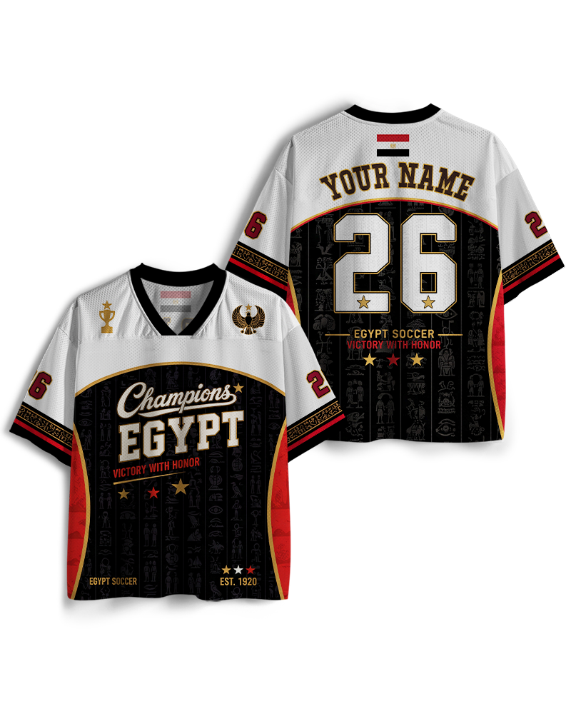 TheRetroTee Egypt Football Champion Custom Name Mesh Jersey