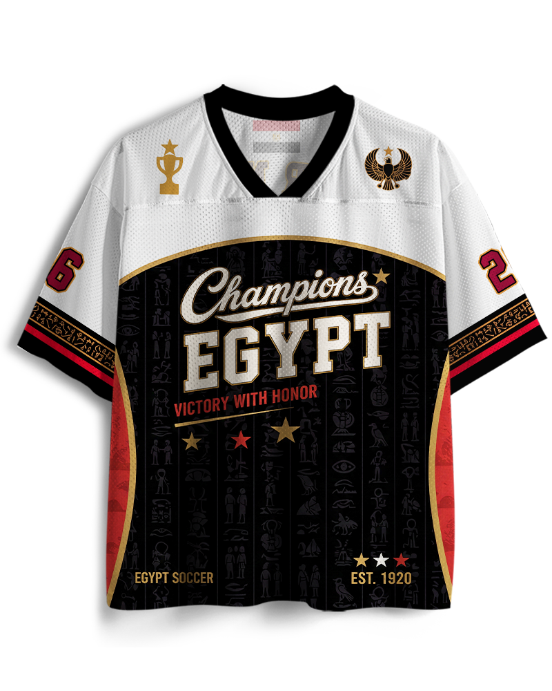 TheRetroTee Egypt Football Champion Custom Name Mesh Jersey
