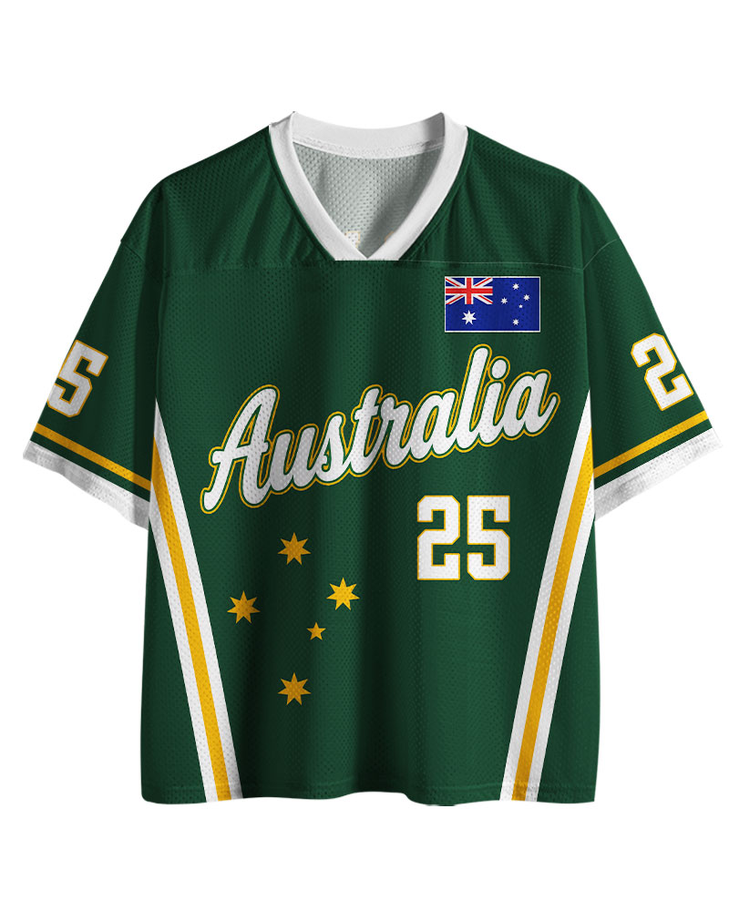 TheRetroTee Personalized Australia Soccer Mesh Jersey