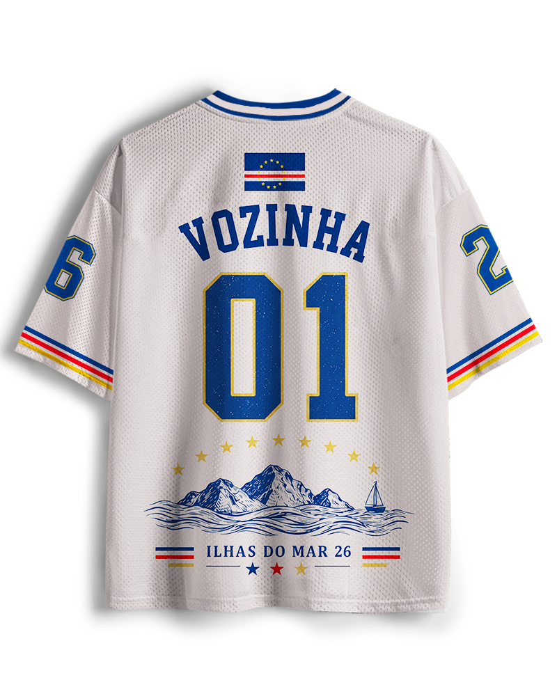 TheRetroTee Vintage Cabo Verde Soccer Mesh Jersey