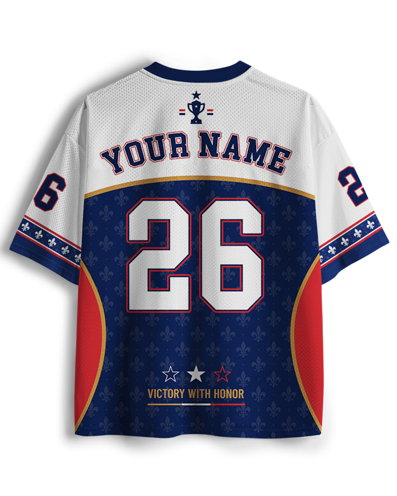 TheRetroTee France Champion Custom Name Mesh Jersey