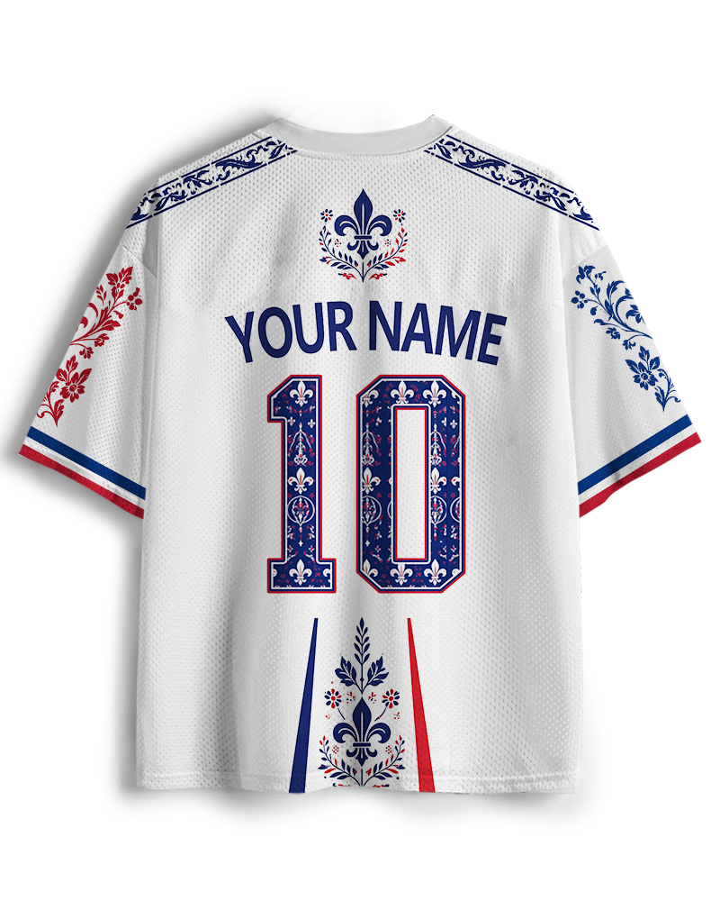 TheRetroTee France Football Custom Name Mesh Jersey