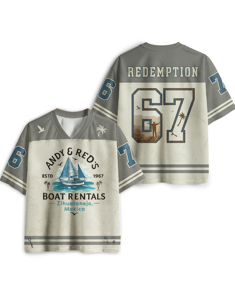 TheRetroTee Boat Rentals 1990s Mesh Jersey