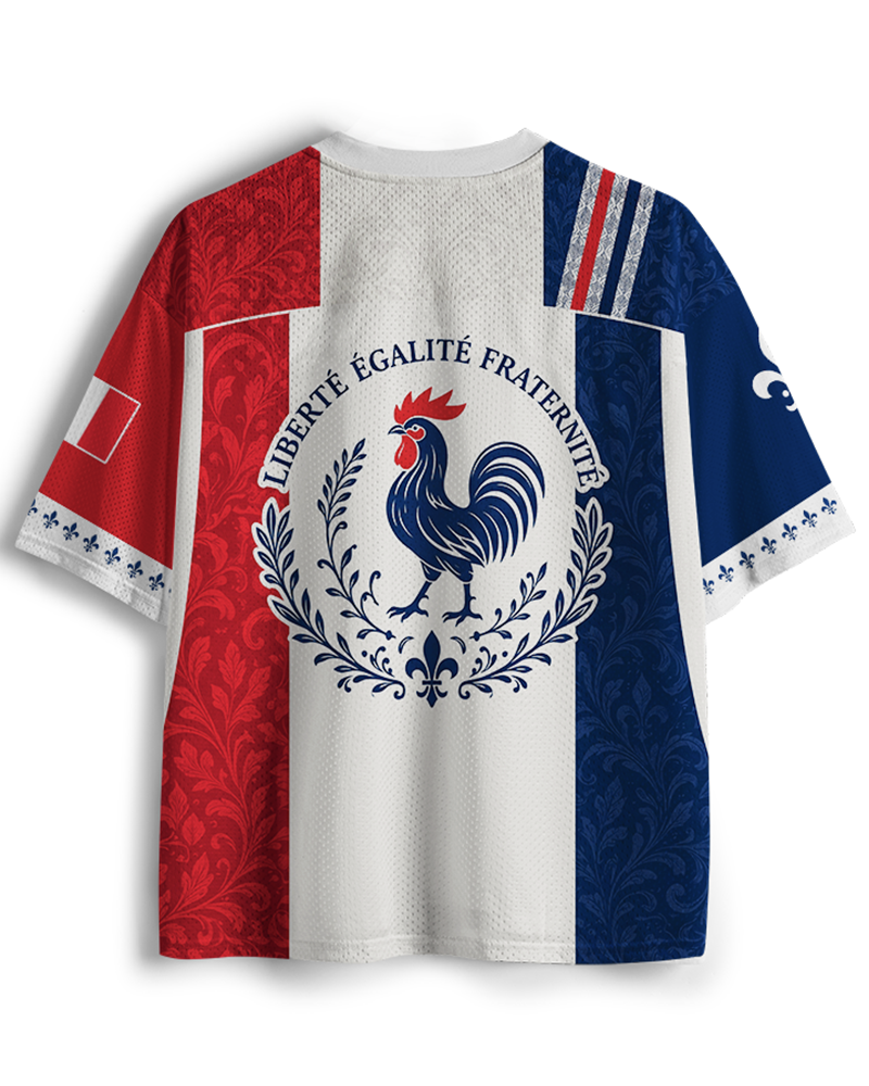 TheRetroTee France Football Custom Name Mesh Jersey