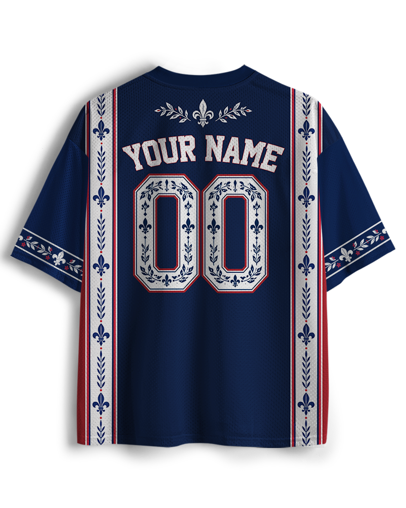 TheRetroTee France Football Custom Name Mesh Jersey