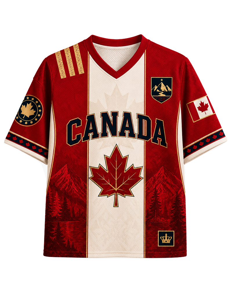 TheRetroTee 1980s Canadian Wilderness Vintage Soccer Jersey