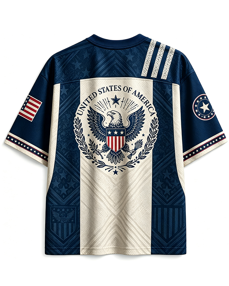 TheRetroTee 1980s American Heritage Vintage Soccer Jersey