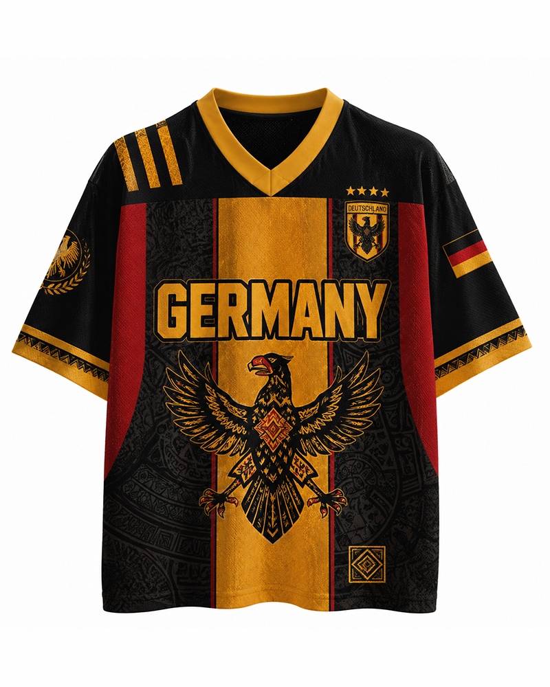 TheRetroTee 1970s German Heritage Vintage Soccer Jersey