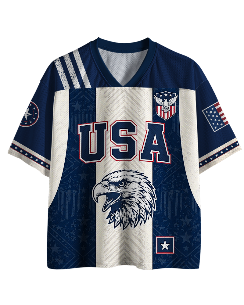 TheRetroTee 1980s American Heritage Vintage Soccer Jersey