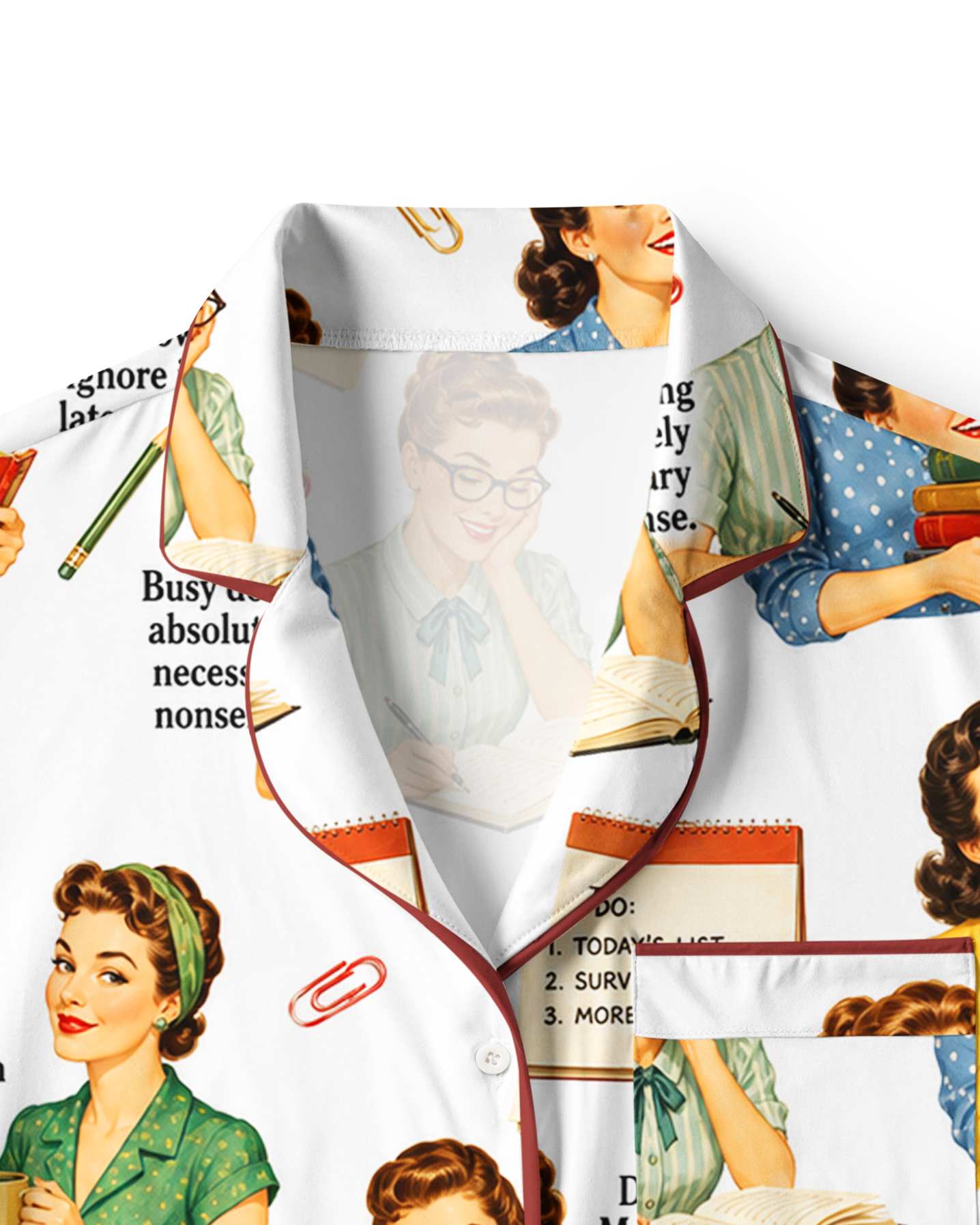 TheRetroTee Office Girls Vintage Pajama Set