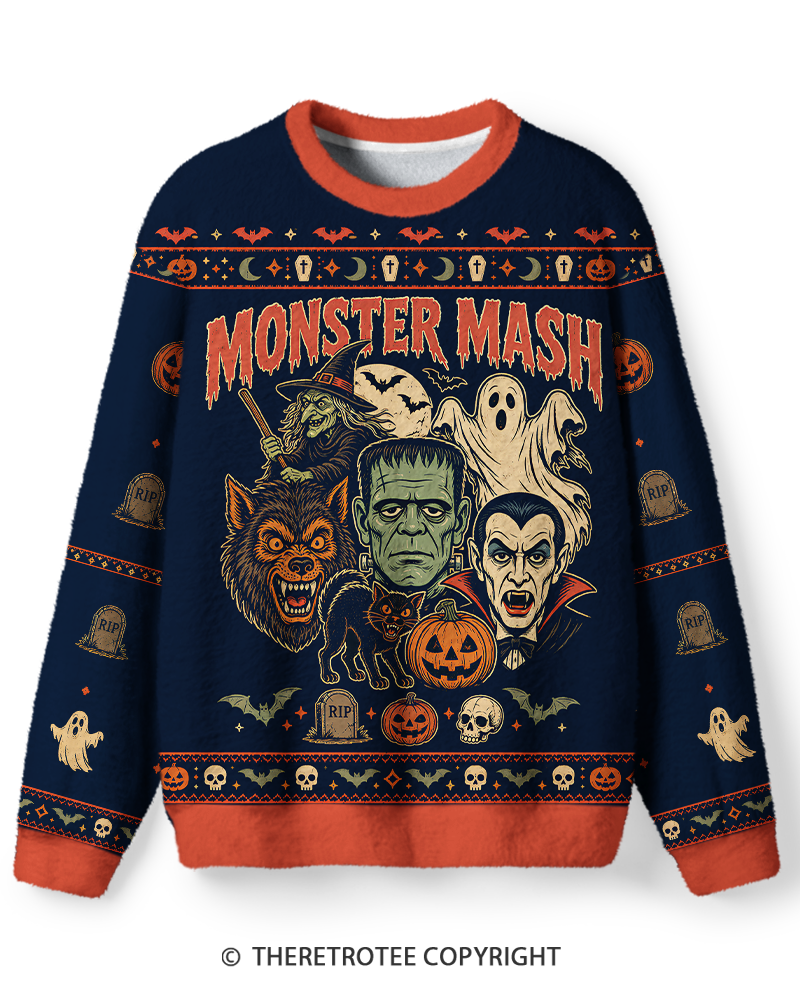 TheRetroTee Retro Halloween Spooky Season 1970s Sweater